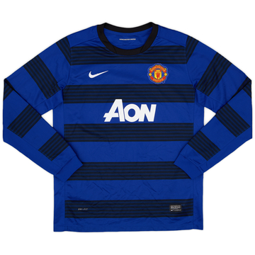 2011-13 Manchester United Away L/S Shirt - 8/10 - (XL.Boys)