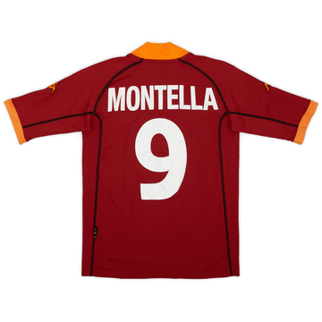 2001-02 Roma Home Shirt Montella #9 - 5/10 - (S)