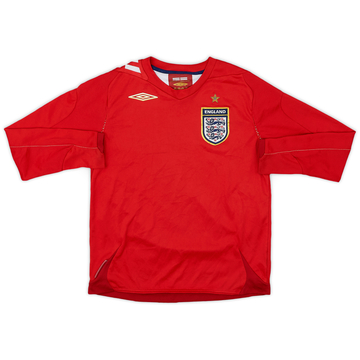 2006-08 England Away L/S Shirt - 8/10 - (S.Boys)