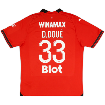 2023-24 Stade Rennais Home Shirt Doue #33