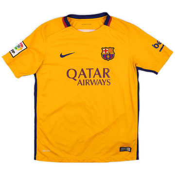 2015-16 Barcelona Away Shirt - 6/10 - (L.Boys)