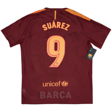 2017-18 Barcelona Authentic Third Shirt Suarez #9 (XL)