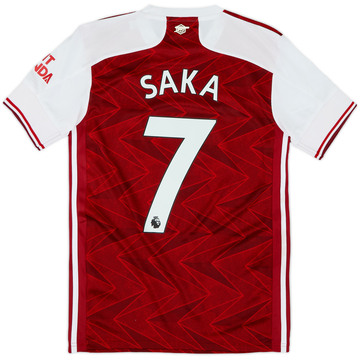 2020-21 Arsenal Home Shirt Saka #7 - 8/10 - (XS)