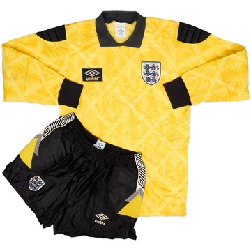 1990-92 England GK Shirt & Shorts - 8/10 - (S)