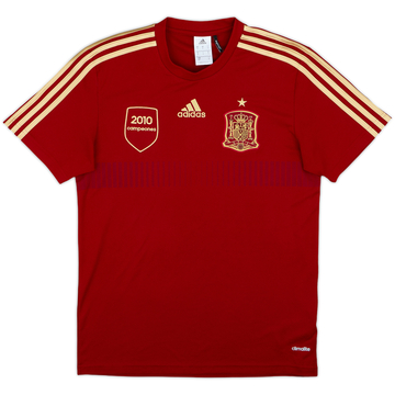 2013-14 Spain '2010 Campeones' adidas Training Shirt - 9/10 - (S)