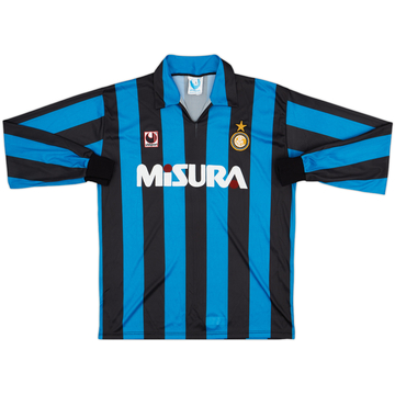 1990-91 Inter Milan Home L/S Shirt - 7/10 - (L)