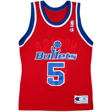 1995-97 Washington Bullets Howard #5 Champion Away Jersey - 9/10 - (S)