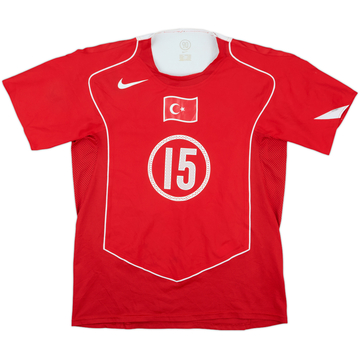2004-06 Turkey Match Issue Home Shirt #15