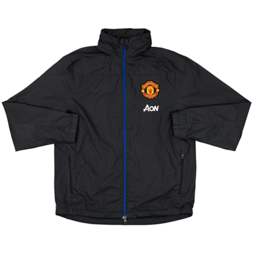 2013-14 Manchester United Nike Hooded Rain Jacket - 9/10 - (XL)