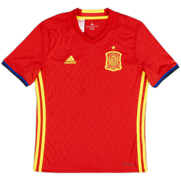 2016-17 Spain Home Shirt - 9/10 - (M.Boys)