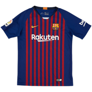2018-19 Barcelona Home Shirt - 6/10 - (L.Boys)