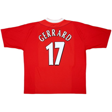 2002-04 Liverpool Home Shirt Gerrard #17 - 6/10 - (XXL)