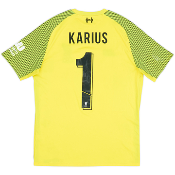 2018-19 Liverpool GK S/S Shirt Karius #1 - 5/10 - (S)