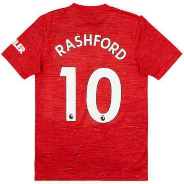 2020-21 Manchester United Home Shirt Rashford #10 - 9/10 - (S)