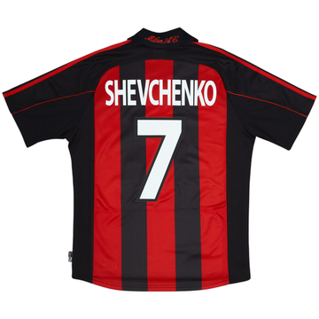 2000-02 AC Milan Home Shirt Shevchenko #7 - 9/10 - (M)