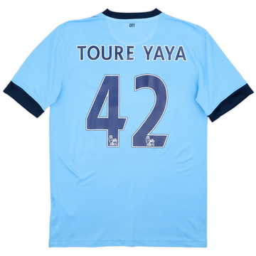 2014-15 Manchester City Home Shirt Toure Yaya #42 - 7/10 - (M)