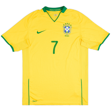 2008-10 Brazil Home Shirt #7 - 5/10 - (M)