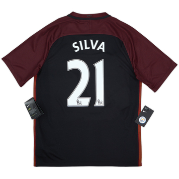 2016-17 Manchester City Away Shirt Silva #21 (M)