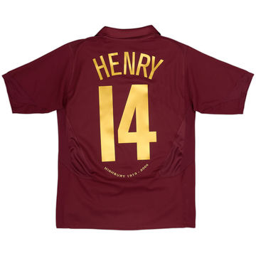 2005-06 Arsenal Home Shirt Henry #14 - 9/10 - (XL.Boys)