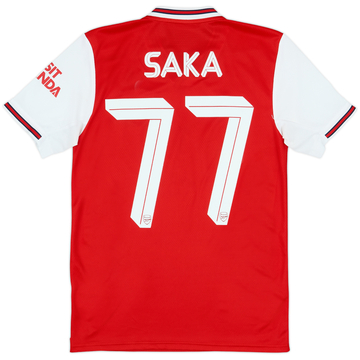2019-20 Arsenal Home Shirt Saka #77 - 6/10 - (XS)