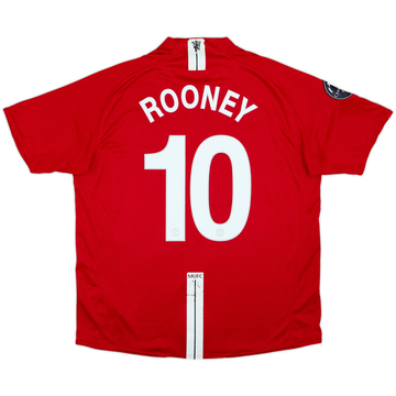2007-09 Manchester United Home Shirt Rooney #10 - 6/10 - (XL)