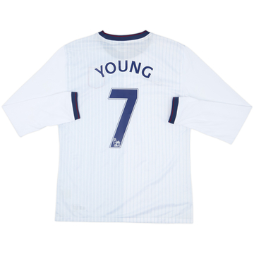 2009-10 Aston Villa Player Issue Away L/S Shirt Young #7 (M)