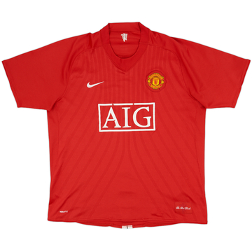 2007-09 Manchester United Home Shirt - 5/10 - (XL)