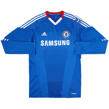 2010-11 Chelsea Player Issue TechFit Home L/S Shirt - 5/10 - (M)