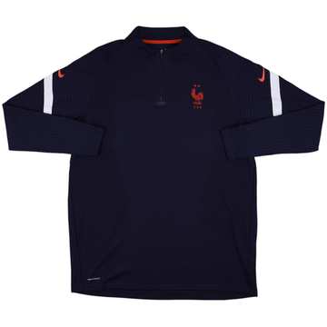 2020-21 France Nike Player Issue 1/4 Zip Training Top - 8/10 - (XXL)