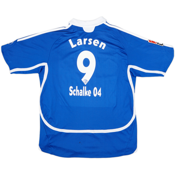 2006-07 Schalke Home Shirt Larsen #9 - 8/10 - (L.Boys)