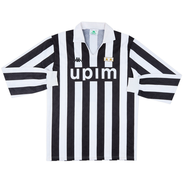 1989-90 Juventus Home L/S Shirt #7 - 5/10 - (XL)