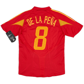2004-06 Spain Player Issue Home Shirt De la Pena #8 (M)