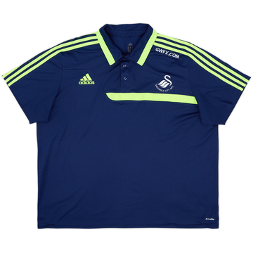 2013-14 Swansea City adidas Polo Shirt - 8/10 - (XXL)