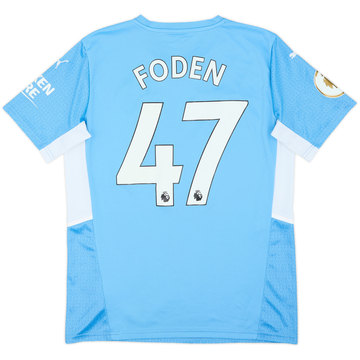 2021-22 Manchester City Home Shirt Foden #47 - 9/10 - (M)