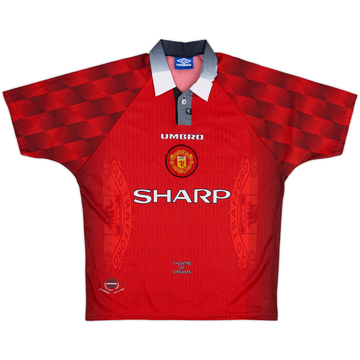 1996-98 Manchester United Home Shirt - 3/10 - (XL)