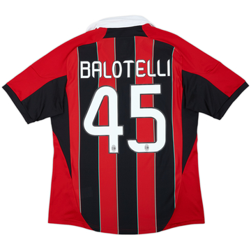 2012-13 AC Milan Home Shirt Balotelli #45 - 6/10 - (L)