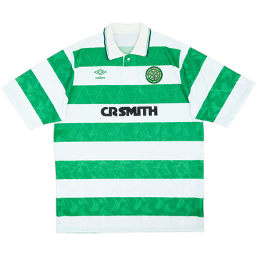 1989-91 Celtic Home Shirt - 8/10 - (XL)