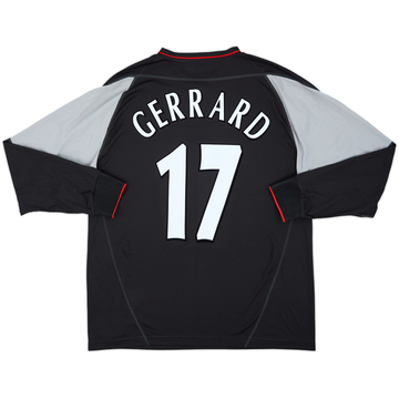 2002-04 Liverpool Away L/S Shirt Gerrard #17 - 9/10 - (L)