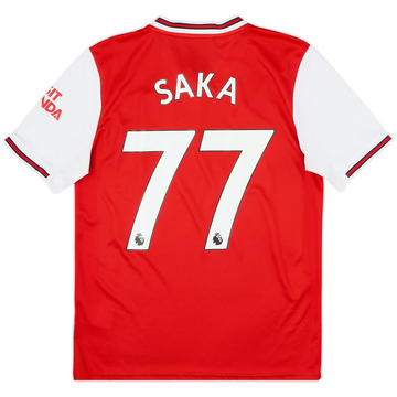2019-20 Arsenal Home Shirt Saka #77 - 7/10 - (XL.Boys)