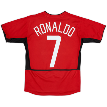 2002-04 Manchester United Home Shirt Ronaldo #7 - 7/10 - (13-14 Years)