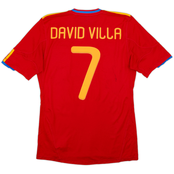 2009-10 Spain Home Shirt David Villa #7 - 5/10 - (S)