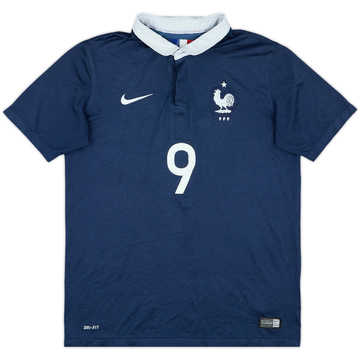 2014-15 France Home Shirt #9 - 5/10 - (XL.Boys)