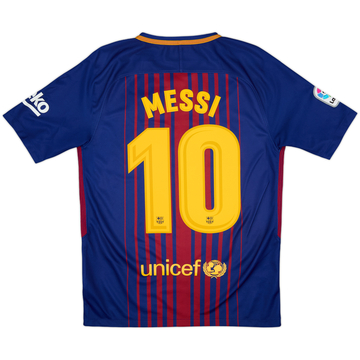 2017-18 Barcelona Home Shirt Messi #10 - 10/10 - (S)