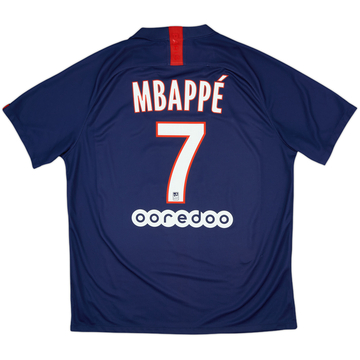 2019-20 Paris Saint-Germain Home Shirt Mbappe #7 - 10/10 - (XL)