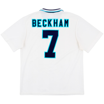1995-97 England Home Shirt Beckham #7 - 10/10 - (XL)