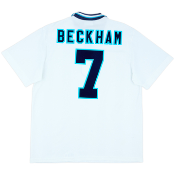 1995-97 England Home Shirt Beckham #7 - 8/10 - (XL)