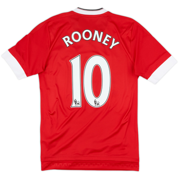 2015-16 Manchester United Home Shirt Rooney #10 - 7/10 - (XS)