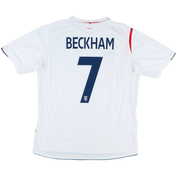 2005-07 England Home Shirt Beckham #7 - 6/10 - (XL)