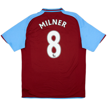 2008-09 Aston Villa Local Camiseta Milner #8 - 7/10 - (L)