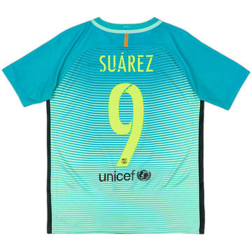 2016-17 Barcelona Third Shirt Suarez #9 - 6/10 - (XL.Boys)